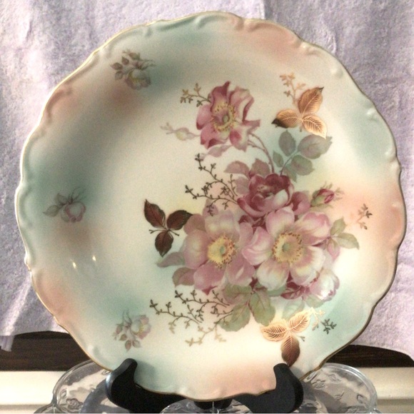 Vntg Rare Bavaria Plate Wild Rose - Picture 1 of 3